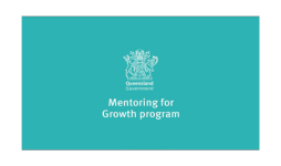 Queensland Government Mentoring for Growth - Logo